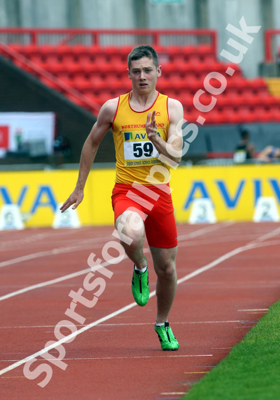 Matthew Greenhow (Northumberland) Junior Boys 100 metres, 2011 Aviva English Schools' 81st Track and Field Championships, Gateshead International Stadium